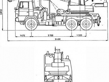 Rozmery autožeriavu Tatra 815 AD 20